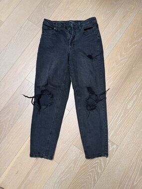 Wild Fable High-Rise Tapered Jean (Black)